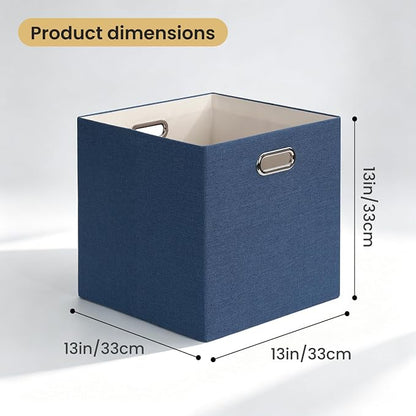 Posprica Storage Cube Basket Bins, 13×13 Foldable Storage Boxes - Image 2