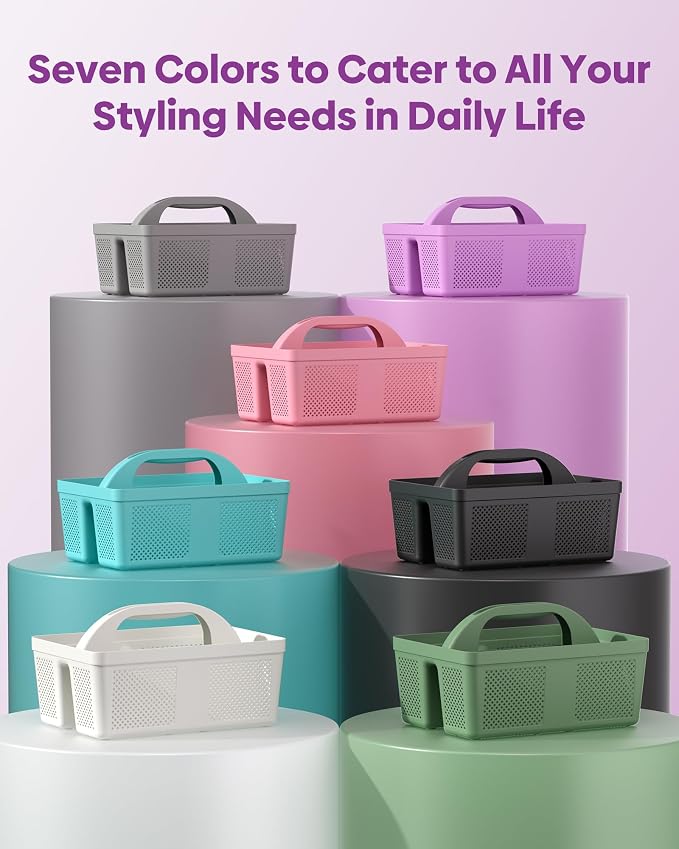 4 Pack Portable Shower Caddy, Integrated Handle, Reinforced Plastic, Organizer - Image 7