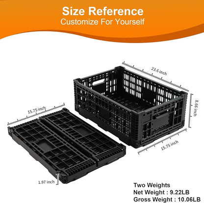 Collapsible Storage Bin Container，52 Liter Transfer heavy duty plastic storage - Image 7