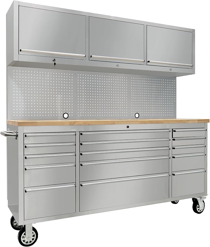 CT Copper Tailor 72-inch Tool Chest Cabinet Rolling Garage Workbench by CTCopperTailor