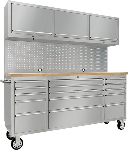 CT Copper Tailor 72-inch Tool Chest Cabinet Rolling Garage Workbench by CTCopperTailor