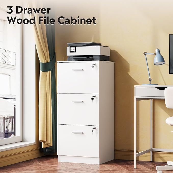 DEVAISE 3 Drawer Wood File Cabinet - Image 3