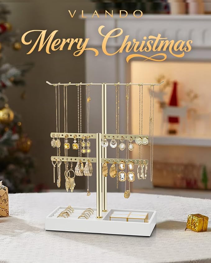Vlando 2 Tier Jewelry Stand Organizer - Image 2
