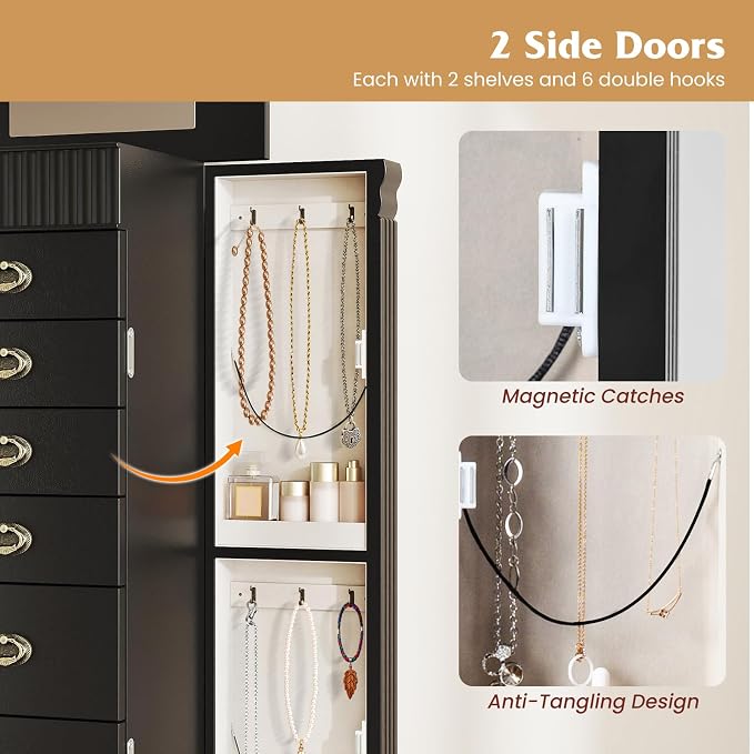 Giantex Standing Jewelry Cabinet - Image 7