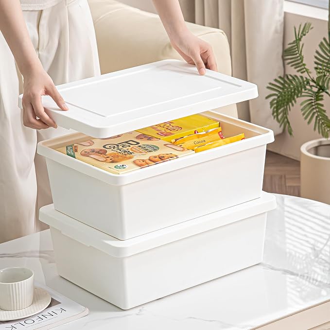 15 Quart Stackable Plastic Storage Bins - Image 3