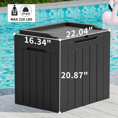 Greesum 31 Gal Resin Deck Box, Outdoor Storage - Image 6