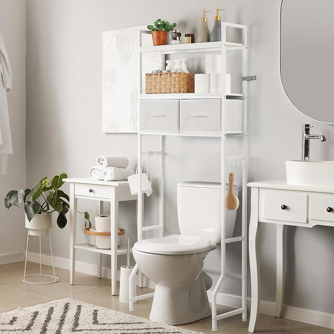 YBING Over The Toilet Storage Cabinet, Over Toilet Bathroom Organizer - Image 3