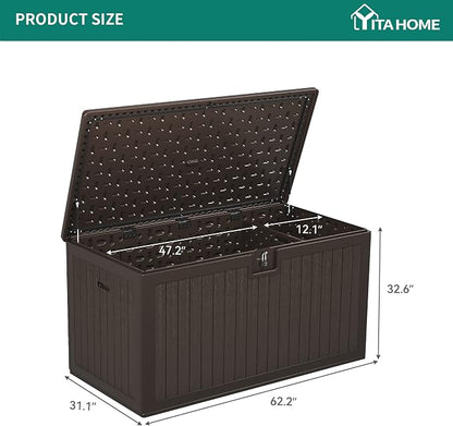 YITAHOME 260 Gallon Double-Wall Deck Box - Image 7