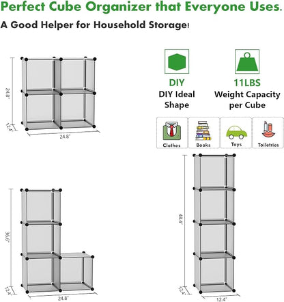 C&AHOME Cube Storage Organizer, 4-Cube Shelves Units, Closet Cabinet, DIY - Image 5