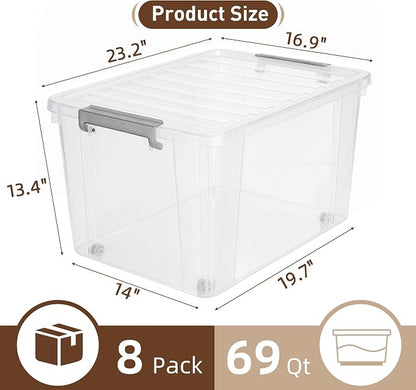 Citylife 69 QT Plastic Storage Bins - Image 6