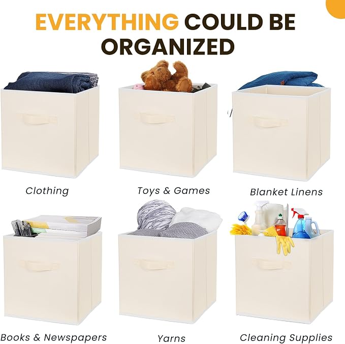 Criusia Large Storage Cubes, 13 Inch Cube Storage Bins - Image 3