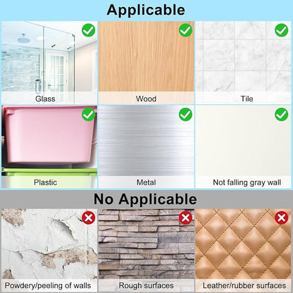 vivinin 15 Pack Shower Caddy Adhesive Replacement, Shower Shelf Adhesive No - Image 3