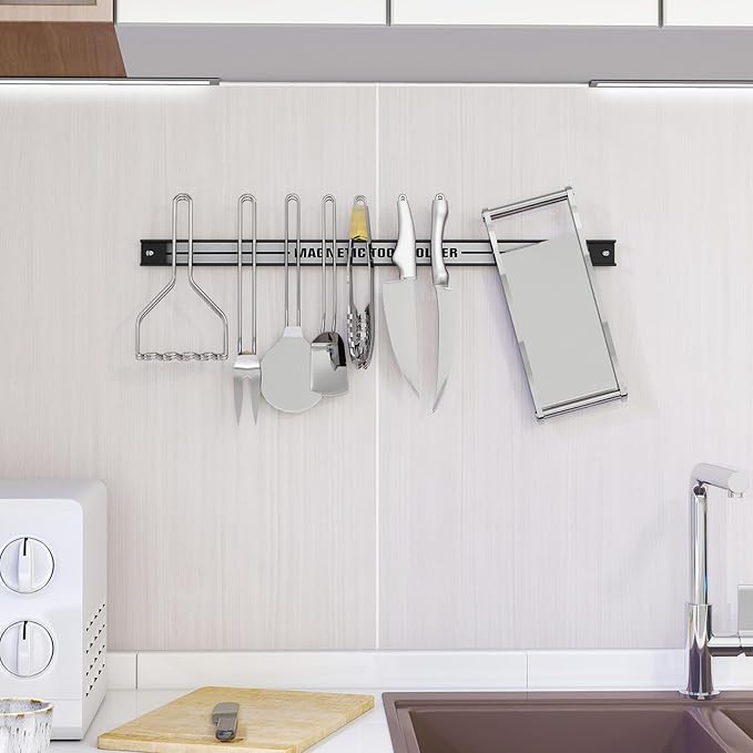 Goplus 6PCS 18" Magnetic Tool Holder, Wall Mounted 176LBS Capacity Magnetic - Image 9