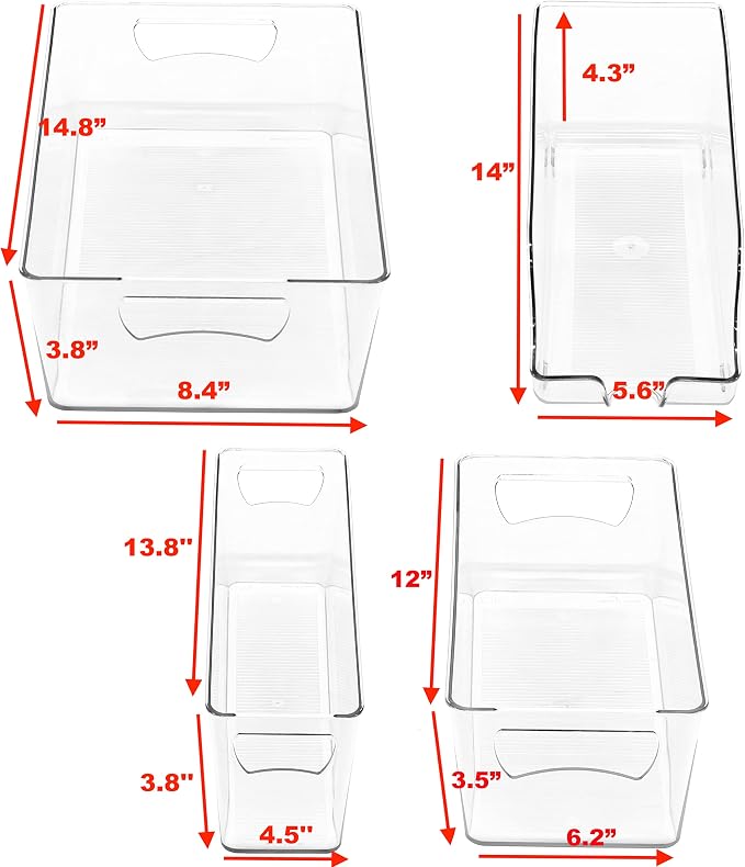SimpleHouseware Refrigerator Storage Organizer Bins - Image 2