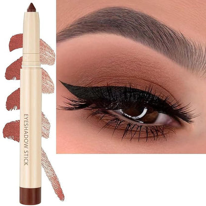 Brown Matte Eyeshadow Pencil, Waterproof Long Lasting Eye Shadow, High Pigment by Metfdlaig
