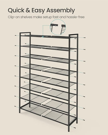 SONGMICS Metal Shoe Rack, Free Standing Shoe Organizer - Image 7
