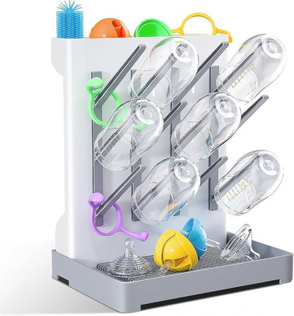 Baby Bottle Drying Rack: Vertical Space Saving Large Bottles Holder by WillMall