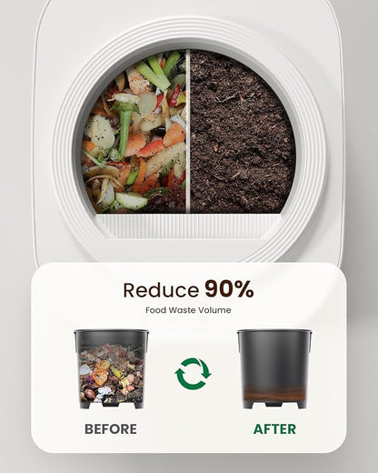 4L Electric Composter for Kitchen, Smart Countertop Compost Bin, Odorless | Low - Image 4