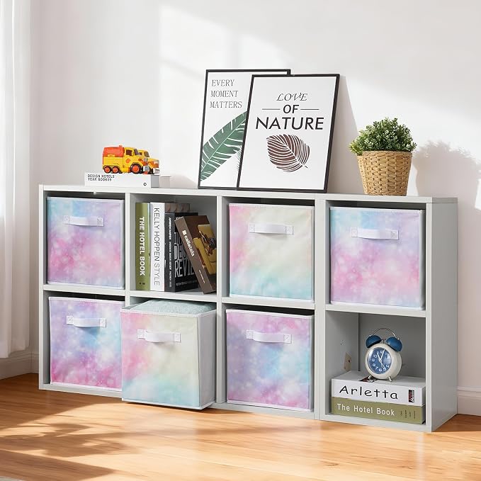 Stero Fabric Storage Cubes, 6 Pack Foldable Storage Bins - Image 6