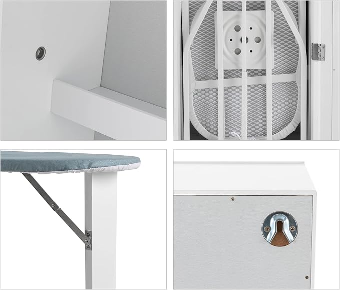Wall Mounted Ironing Board Cabinet, Built in Swivel Ironing Board Folding - Image 2