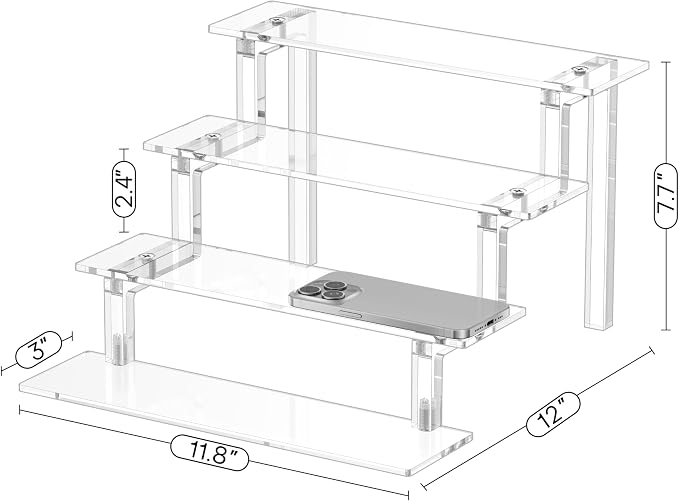 WINKINE Acrylic Riser for Display, Perfume Stand Rack, Display Shelf Compatible - Image 8