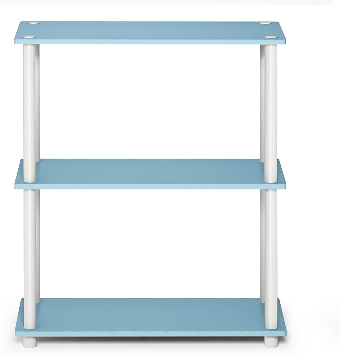 Furinno TURN-N-TUBE Storage Shelves, 3-Tier Book Shelf, Corner Shelf, Toolless - Image 4