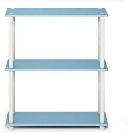 Furinno TURN-N-TUBE Storage Shelves, 3-Tier Book Shelf, Corner Shelf, Toolless - Image 4