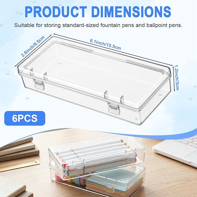 Jetec 6 Pieces Mini Plastic Clear Beads Storage Containers Box - Image 2
