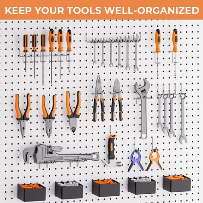 INCLY 320PCS Pegboard Accessories Organizer Kit, Peg Board Hooks Assortment - Image 6