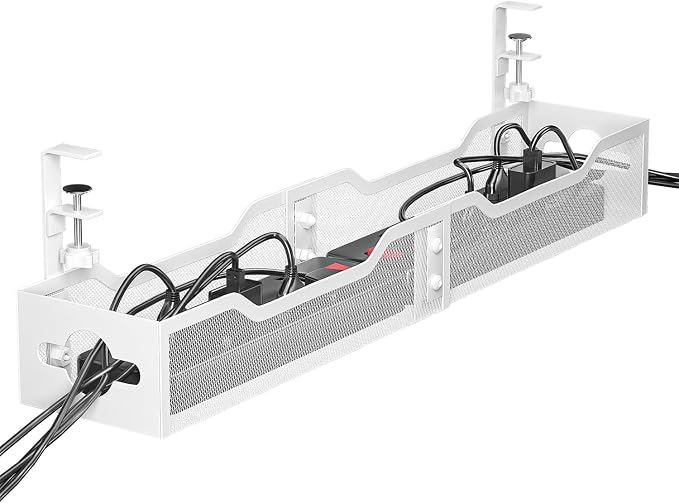 Under Desk Cable Management Tray White, Litwaro Cable Management Under Desk No by Litwaro