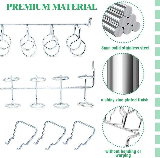 13Pcs Pegboard Screwdriver Pliers Holders Set Contains Double Loop Shelving - Image 3