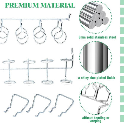 13Pcs Pegboard Screwdriver Pliers Holders Set Contains Double Loop Shelving - Image 3