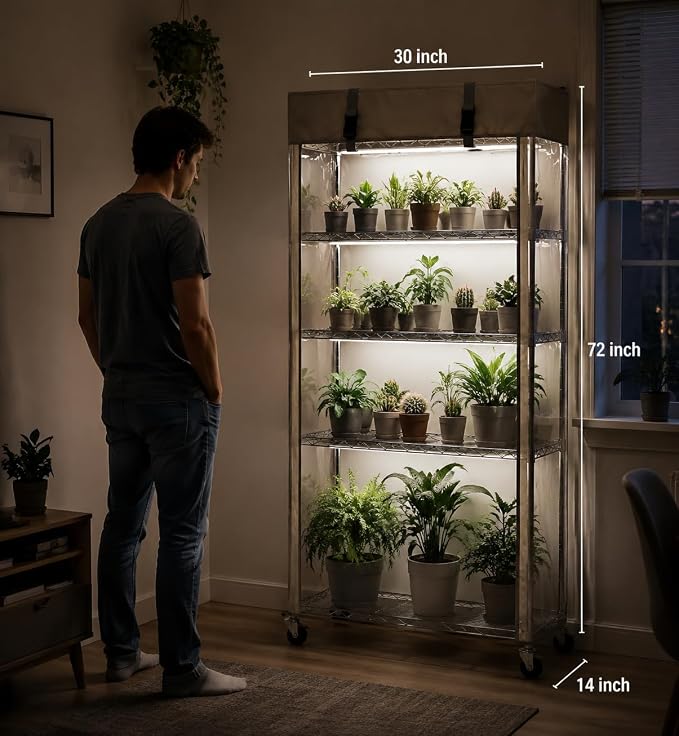 6-Tier Wire Shelving with Clear Cover, organization, and access simple and - Image 3