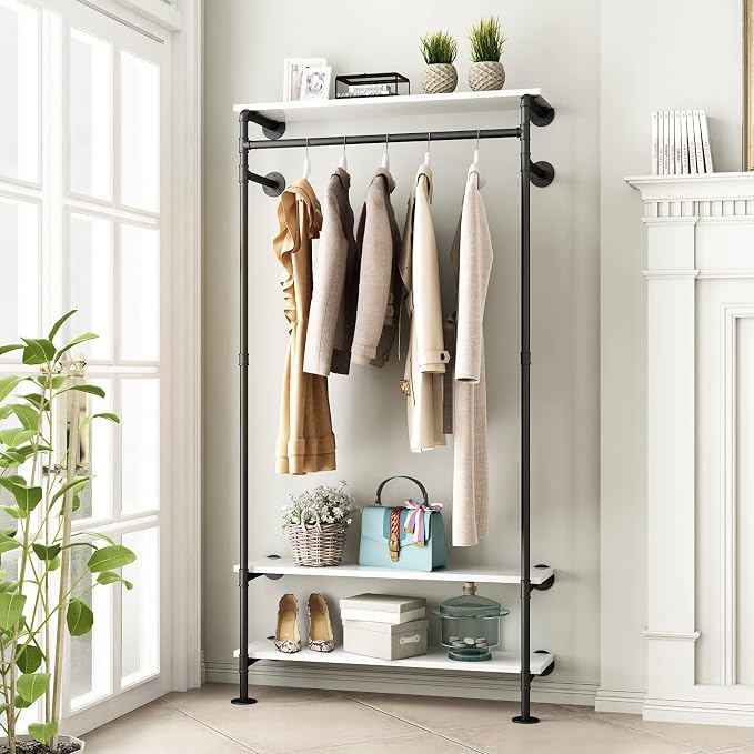 Industrial Pipe Clothing Racks - Image 2