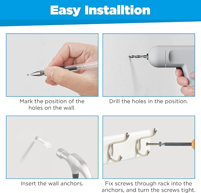 GlazieVault Coat Hooks Wall Mounted - Image 6