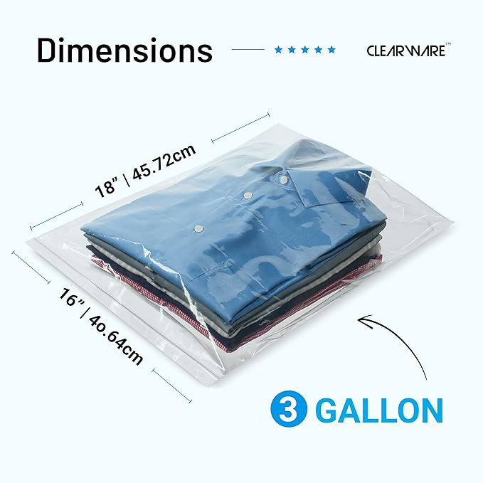 12 Large Storage Bags With Zipper Top - Image 2