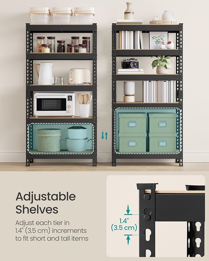 SONGMICS 5-Tier Storage Shelves, Load 2310 lb, Garage Storage, Boltless Assembly - Image 6