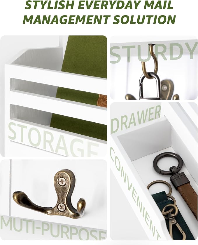 Rebee Vision Decorative Mail Organizer Wall Mount - Image 4