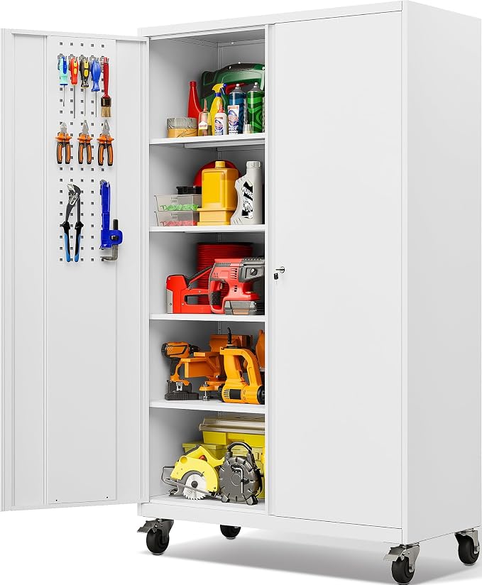SISESOL Wide & Deep Metal Storage Cabinet by SISESOL