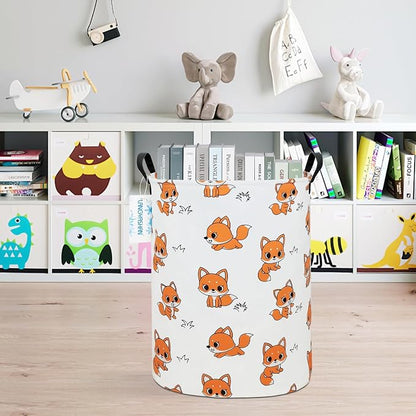 LANGYASHAN Laundry Basket Canvas Fabric Collapsible Organizer Basket - Image 5