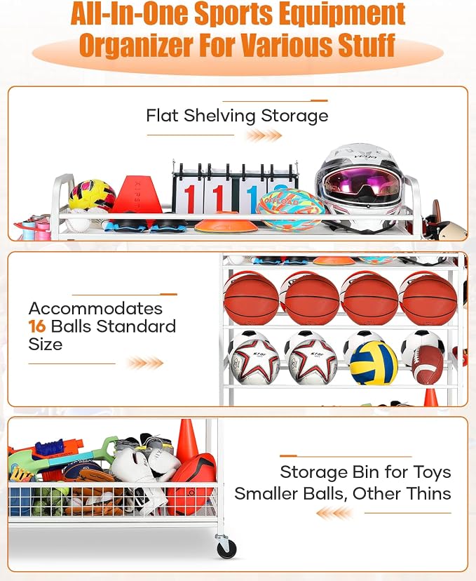 Garage Sports Equipment Organizer - Image 5