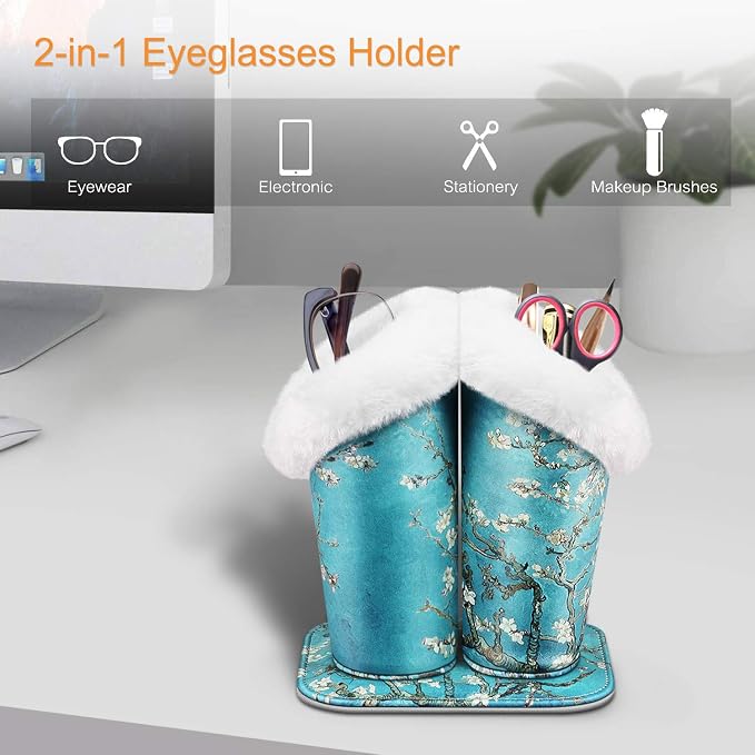 Fintie Plush Lined Double Eyeglasses Holder - Image 6