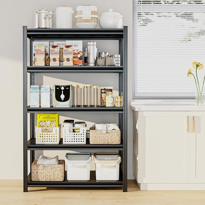36" W Father&I 5-Shelf-Rack Industrial Heavy-Dudy Adjustable Metal Garage Bin by SYLOUGH