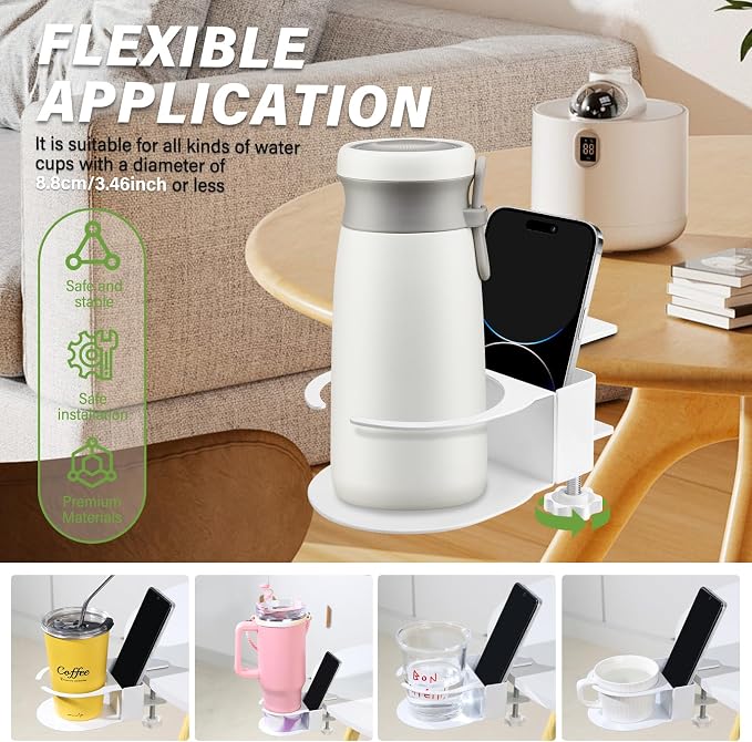 Desk Cup Holder for Coffee Mugs, Water Bottles - Image 4
