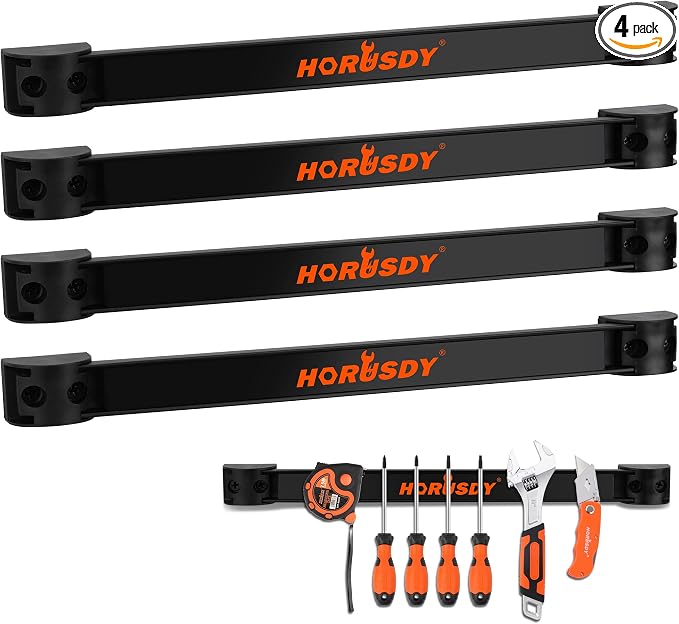 HORUSDY 12" Magnetic Tool Holder Strip, Shop Organization, Mounting Screws by HORUSDY