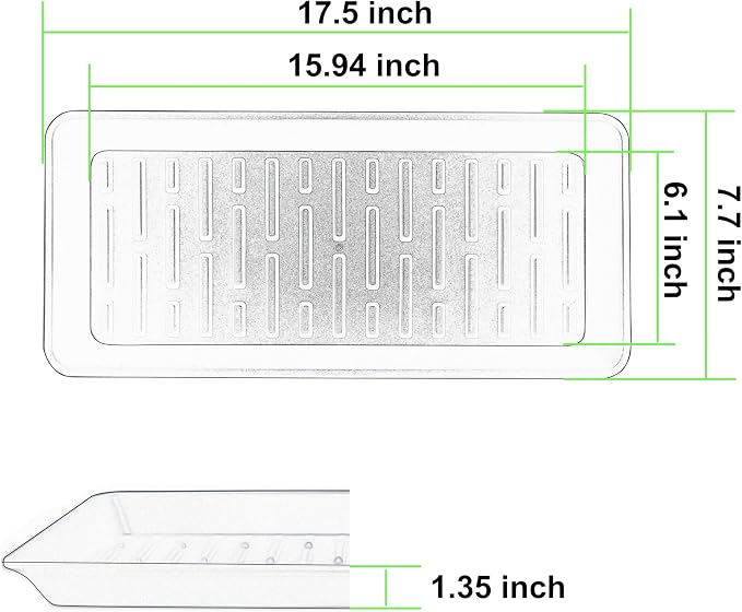 4 Pack Plastic Plant Tray Saucer Rectangular 17 18 Inch, Planter Trays Saucers - Image 2