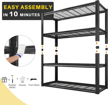 REIBII 40" W Garage Shelving 2240 LBS Storage Shelves Adjustable Metal Shelving - Image 9