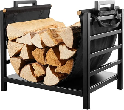 DOEWORKS Indoor Firewood Rack 18 Inch Fireplace Log Holder - Image 2