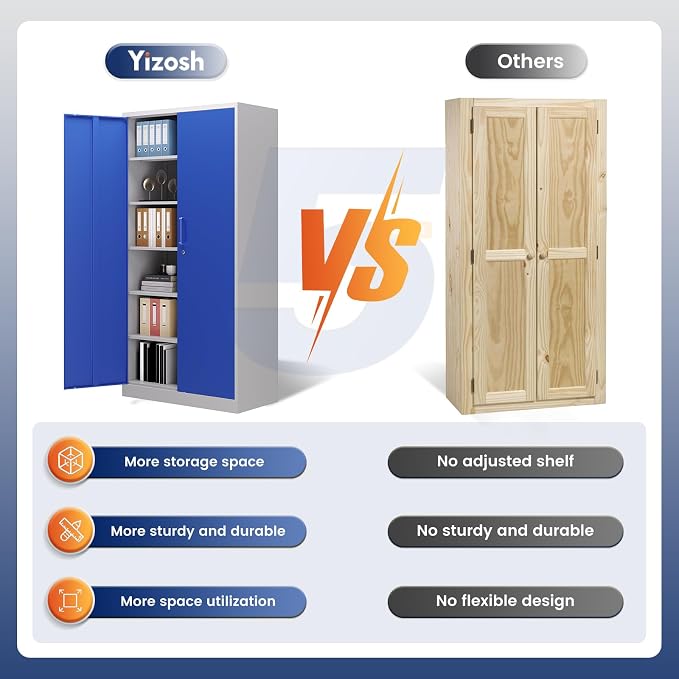 Yizosh Metal Garage Storage Cabinet - Image 8