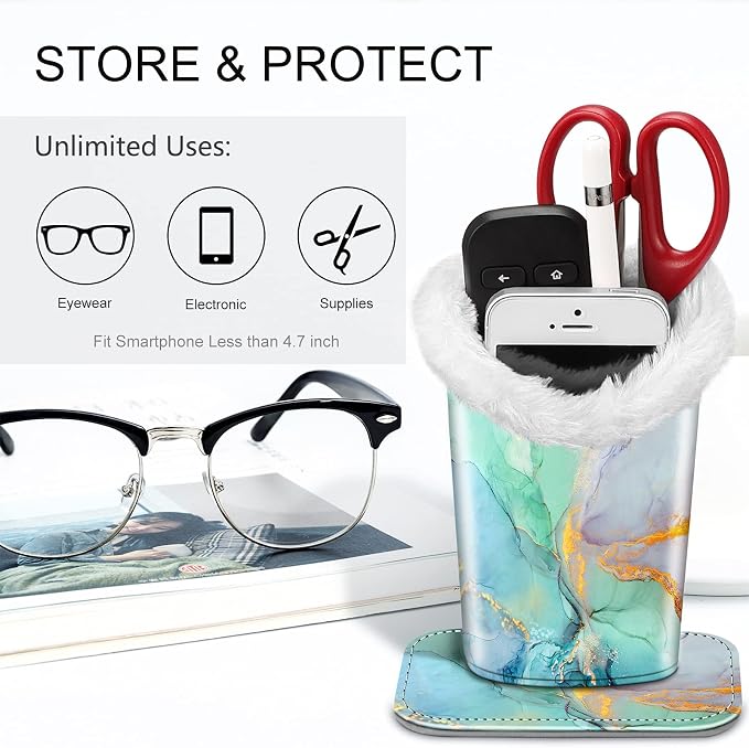 Fintie Plush Lined Eyeglasses Holder, Glasses Stand Case, Anti-scratch Glasses - Image 5
